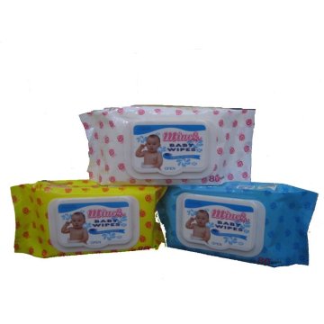 Lenços umedecidos biodegradáveis ​​de tecido refrescante para bebês