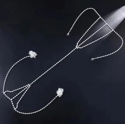 NJC Hot Selling Rhinestone Body Chain Underwear