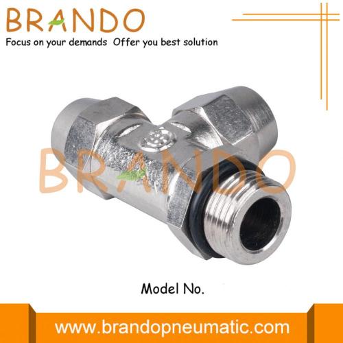 Male Run Tee Swivel Fast Twist Pneumatic Fitting