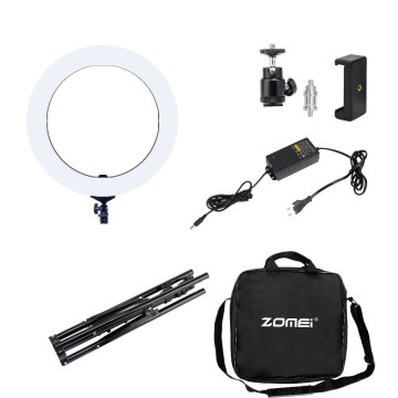 Zomei Professional Dimmable 3200K-5500K 18 Inch Ring Light Tripod Lamp