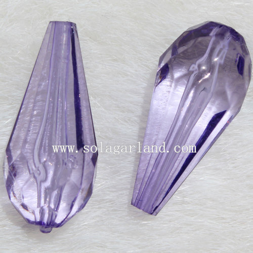 12*25MM Wholesale Acrylic Crystal Facted Teardrop Beads