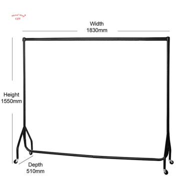 Nordic Home Metal Rectangular Clothes Rail Display Rack