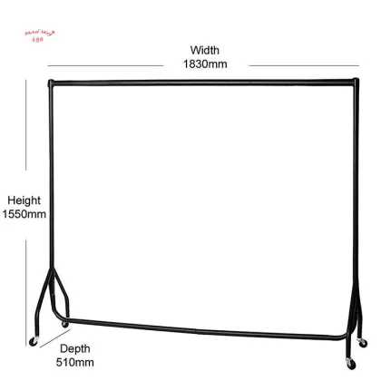 Nordic Home Metal Rectangular Clothes Rail Display Rack