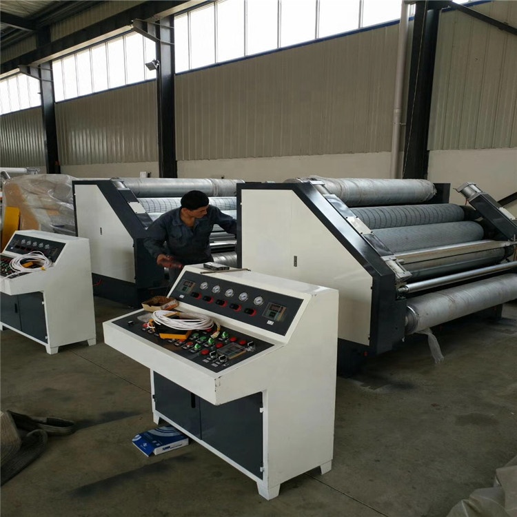 Corrugated 2 ply paperboard making single facer machine