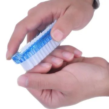 Nail Brush Double Sided Hand Nail Cleaning Scrubbing Brush Manicure Soft Remove Dust Small Angle Clear Tools Sets Nail Art Tool