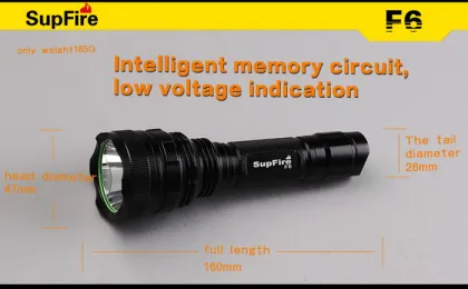 SupFire shenhuo F6 - T6 import LED waterproof light flashlight