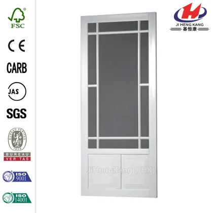 Prairie View Solid Vinyl White Screen Door