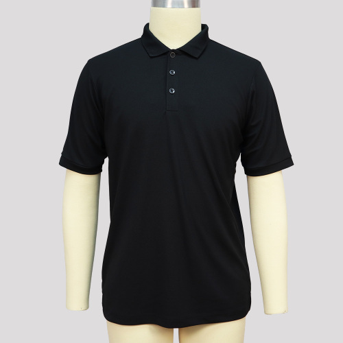 Schwarzes Golf-Polo-T-Shirt für Männer