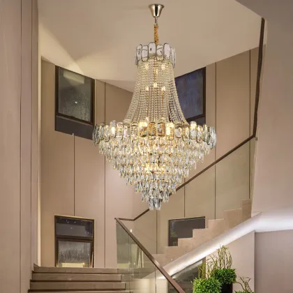 Modern American Living Room Antiques: Brass Chandelier Lighting