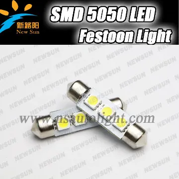 36mm C5W 6SMD 5050 LED Car Dome Festoon Interior Light Bulbs Auto Car