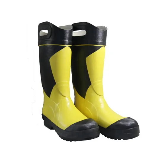 Wholesale Firefighter Rubber Fire Resistant Fireproof Waterproof Boots with Cotton Lining