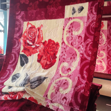 Wholesale Printed Polyester Pile Fabric in Rolls for Blankets