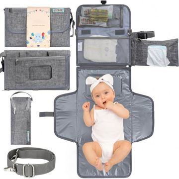 Free Sample Leather Diaper Bag Backpack with Stroller Straps and Changing Pad