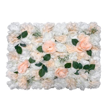 Panel de pared de flores rosa artificial 3D al por mayor para la decoración de la boda