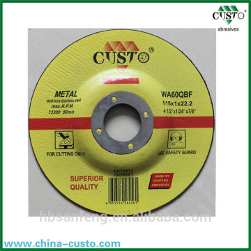 T42-230X2.5X22mm stainless steel cutting disc from abrasive tools factory