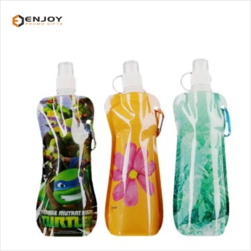 Foldable 480ml Outdoor Plastic Water Bottle