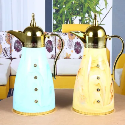 Arabic Style Luxury Metal Thermal Tea Pot - Golden Vacuum Thermos Kettle