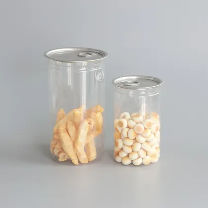 Aoyi 0.800 ML -200ML Transparent Easy Open PET Plastic Libby Tuna Pop Cans Maker for Food Canning