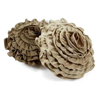 Wholesale Luxury 3D Rose Plush Velvet Cushion Covers for Sofa