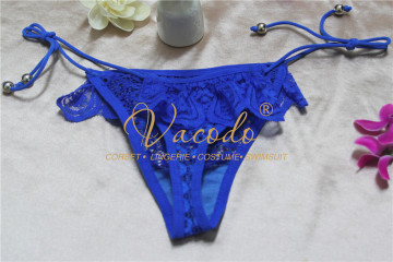 2016 New Arrival Lace Sexy Women's G String Ruffle Panty
