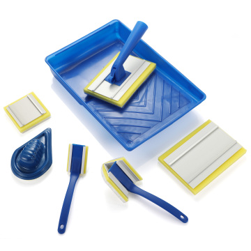 Wholesale 7 Inch Paint Tools Set with Plastic Tray - Household Wall Decoration Brushes and Pads
