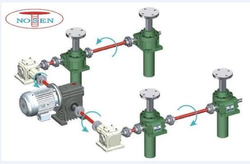 Automotif 100 ton skru jack lift gear project