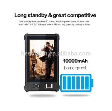 8 inch high sensitive touch screen rugged tablet pc with IP65 with dual HD camera