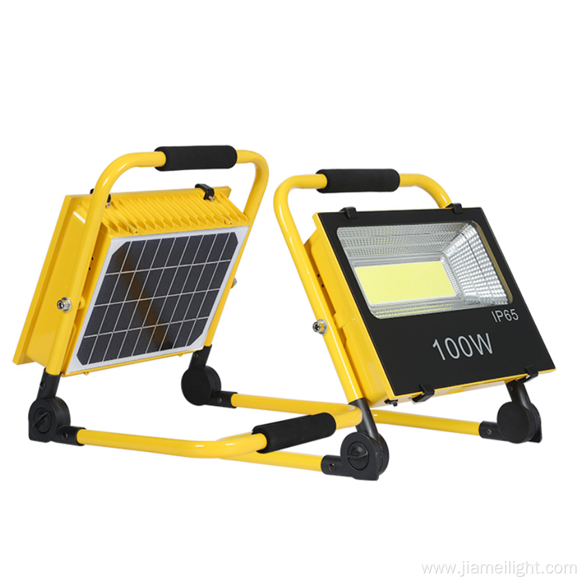 Ip65 rechargeable SMD 100watt solar led flood light