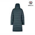 Parka de inverno com isolamento longo e capuz ajustável