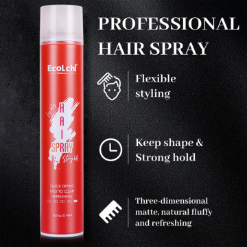 Ecolchi Factory Custom Private Label 400ml Fast Drying Styling Spray