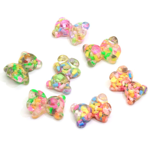 Μικτό Χρώμα Glitter Bowknot Cute Resin Αξεσουάρ μαλλιών Κορίτσια στολίδια κρεβατοκάμαρας Τηλέφωνο Shell Διακοσμητικά χάντρες