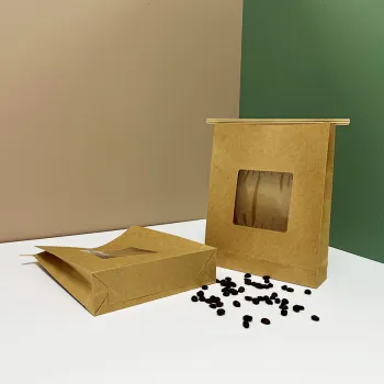 Factory Direct Sale Food Grade Tintie Sos Kraft Paper Coffee Bag