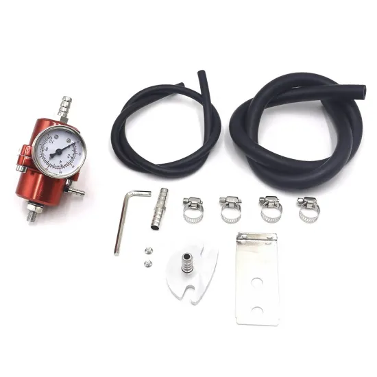 Aluminum Universal Adjustable Fuel Pressure Regulator with Gauge: Precision Engine Management Solution