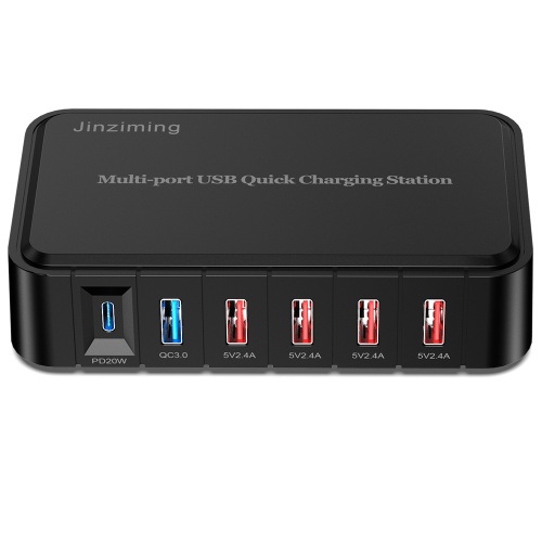 Multiple 6 Port USB Wall Charger Station