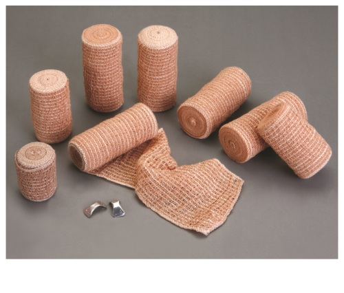 La Chine fabrique le bandage élastique de crêpe de couleur de peau de bandage de coton de 80%