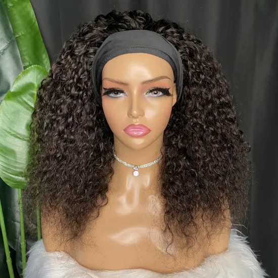 Wholesale Remy Virgin Cuticle Aligned Natural Color Water Wave Glueless Wig