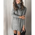 Women Turtleneck Sweater Dress