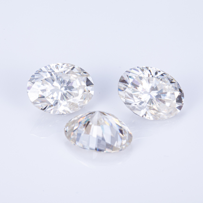 เพชร Moissanite เจียระไนทรงรีขนาด 12x16 มม
