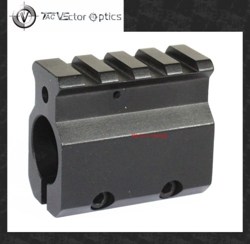 Vector Optics Adjustable Gas Block Single 20mm Picatinny Rail Mounting .233 Rem LR-308 Barrel 0.75" Inside Diameter Aluminum