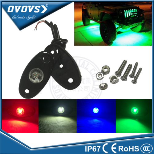 OVOVS colorful cheap mini led side marker lamp 9w rock light for offroad j-eep