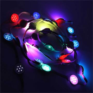 50 مم الإضاءة الزخرفية DC24V RGB ضوء عيد الميلاد الخفيف في الهواء الطلق مضاد للماء الإضاءة نقطة بكسل