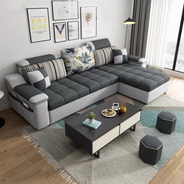 Sofa sudut kain modern