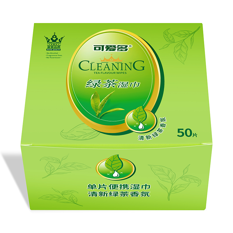 Personal Wipes with green tea Scented Rinse-Free