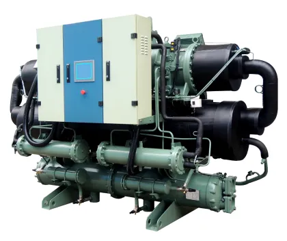 Tobel water cooled screw type compressor chiller double compressors