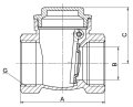 Lead Brass Swing Check Valve Free dengan Seat Meat