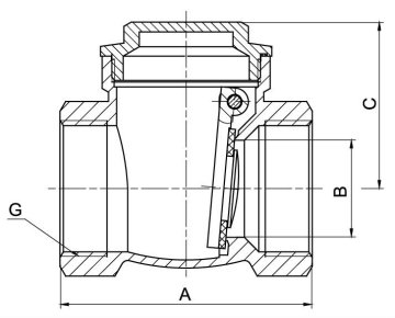 Lead Free Brass Swing Check Valve with Meat Seat