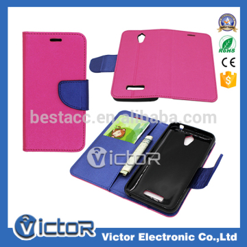 Alibaba Contrast Korean travel wallet leather with credit slot case covers for zte Z820