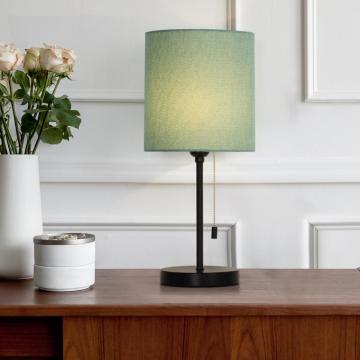 Pull Chain Desk Lamp with Fabric Shade