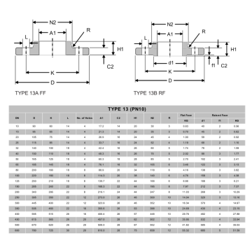 NFE29203 TYPE13 Threaded Flanges