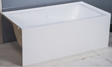 60" X 32" Embedded Apron Skirted Acrylic Bathtub with Armrest
